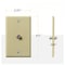 Newhouse Hardware 1-Port TV Cable Wall Plate, F Connector, for Coax Cable, Single Gang Video Wall Jack, Ivory, 5PK TVP-IV-05 - alternate 3